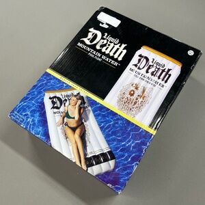 NEW Liquid Death Pool Float inflatable can raft summer white black